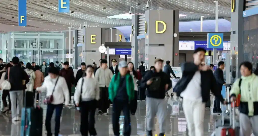 203 Stranded Koreans Land Safely at Incheon from UAE Charter