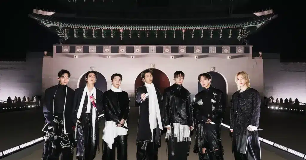 BTS Dazzles in Songzio Designs at Gwanghwamun Comeback Concert