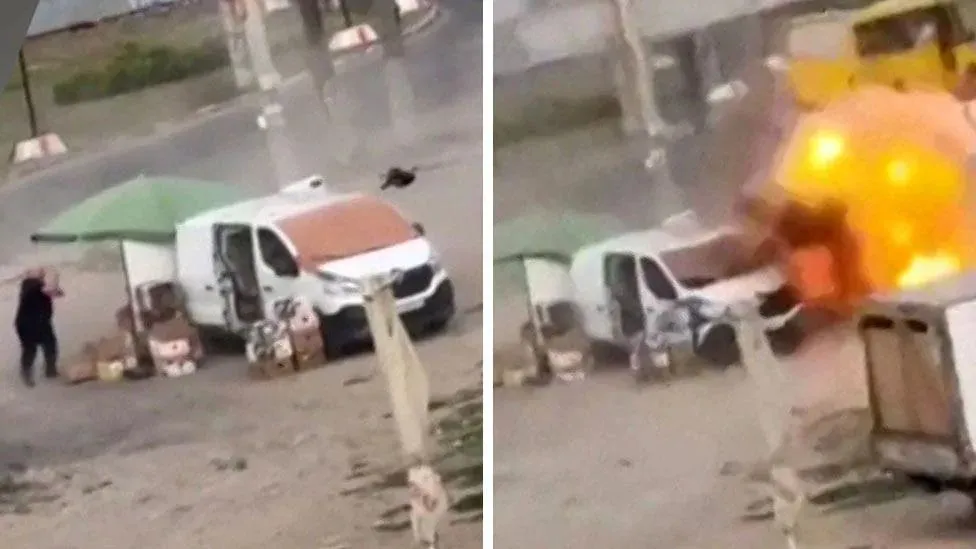 Ukraine President Releases Drone Attack Footage on Civilian Ukraine President Releases Drone Attack Footage on Civilian
