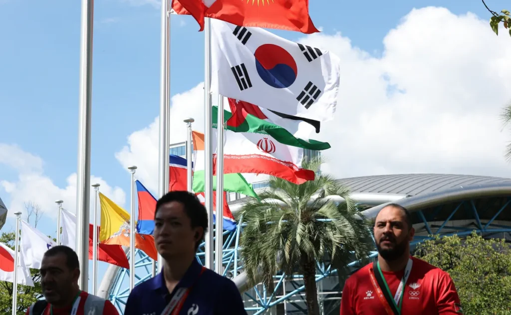 North Korean Anthem Played Instead of South Korean at Asian Games Hockey Match North Korean Anthem Played Instead of South Korean at Asian Games Hockey Match